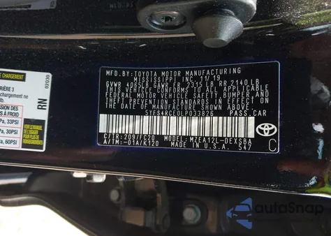 2020 Toyota Corolla Se/Se Nightshade Edition from USA, damaged, VIN 5YFS4RCE0LP033826